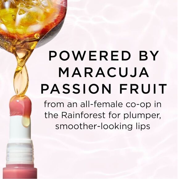 🌻 TARTE Buffed Rose Maracuja Juicy Plumping Hydrating Lip Oil Gloss New FullSz - Picture 7 of 9